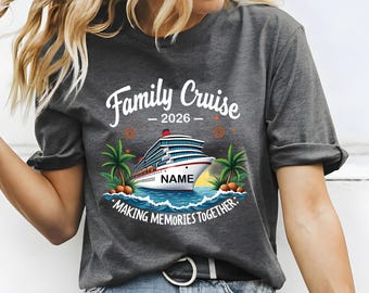 Personalized Family Cruise T-Shirt, Matching Vacation Shirts, Custom Cruise Trip Tee