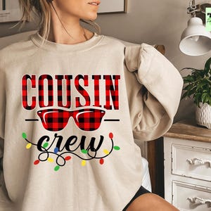 Weihnachten Cousin Crew Shirt, Cousins Weihnachten Sweatshirt, Cousins Crew T-Shirt, Weihnachtslichter, Cousin Weihnachtsgeschenk, Cousin Crew Shirts
