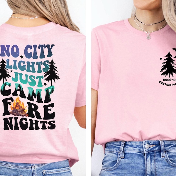 Custom Scout Troop Camping Shirt, Personalized Team Tee