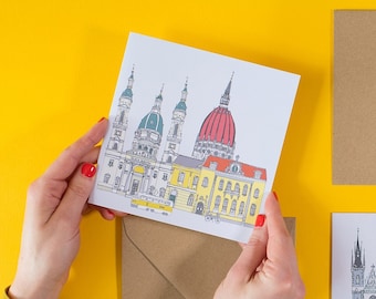 Budapest Greetings Card - Budapest Skyline - Budapest Print Card