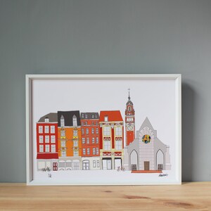 Lille Print A4 Lille Cityscape Lille Wedding Lille Illustration image 6