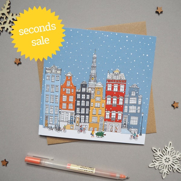 SECONDS SALE - Amsterdam Christmas Card - Amsterdam Skyline - Amsterdam Holiday Card