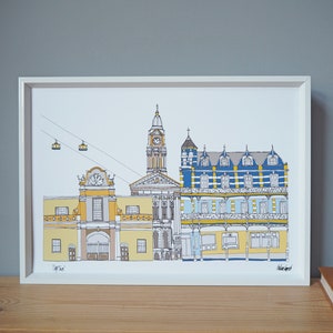 Kapstadt A3 Print - Hochzeits Geschenk - Geschenk zur Verlobung - Kapstadt Skyline - Kapstadt Stadtbild