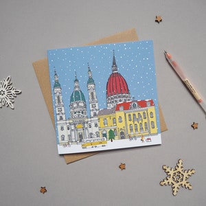 Budapest Weihnachtskarte - Budapest Skyline - Budapest Urlaubskarte