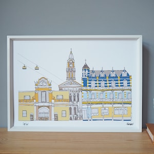 Cape Town Print A4 - Cape Town Cityscape - Wedding Gift - Engagement Gift - Cape Town Skyline