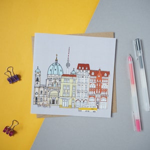Berlin-Grußkarte – Berliner Stadtbild – Berliner Engagement – Berliner Wahrzeichen