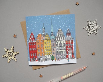 5 x Stockholm Christmas Cards - Scandinavian Christmas Card Set