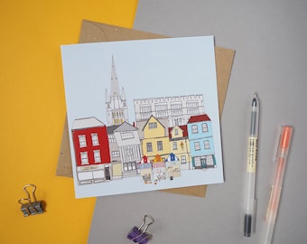 Norwich Greetings Card - Norwich Print - Norwich Wedding - Norwich Cityscape