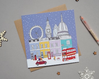 London Christmas Card - London Skyline - London Holiday Card