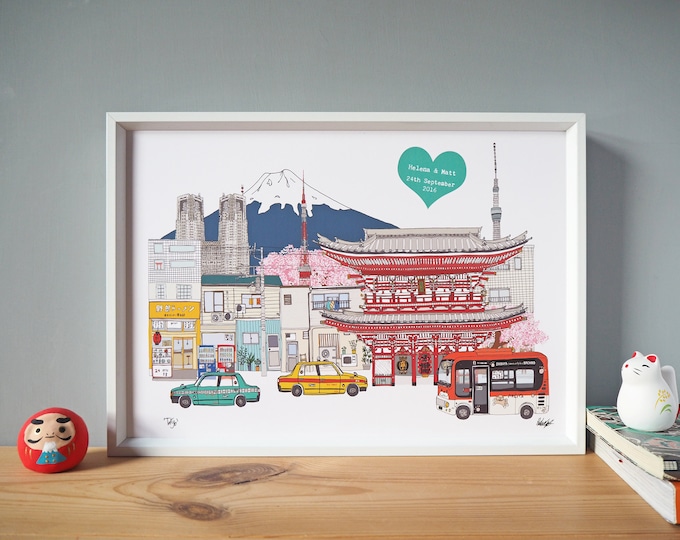 Tokyo Personalised A4 Print - Tokyo Gift