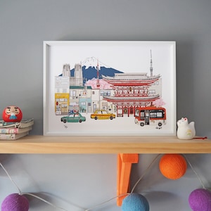 Tokyo Print - A4 Print - Tokyo Skyline Art Print - Japan Print