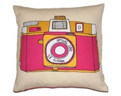 Holga Camera Cushion - Retro Camera Pillow - Gift for Her