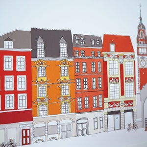 Lille Print A4 Lille Cityscape Lille Wedding Lille Illustration image 3