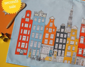 Amsterdam Print Tea Towel - Amsterdam Skyline Print - SLIGHT SECONDS SALE
