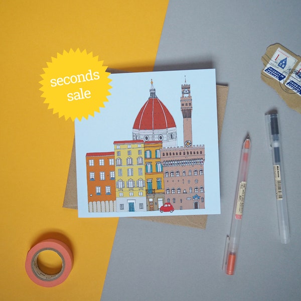 SECONDS SALE - Florence Skyline Greetings Card