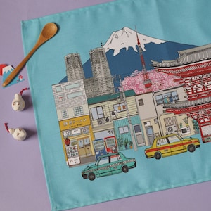 Tokyo Print Tea Towel - Tokyo Gift