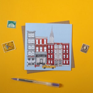 New York Cityscape Greetings Card - New York Skyline - New York Buildings Print - New York Landmarks