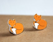 Fox Earrings - Orange Fox Jewellery