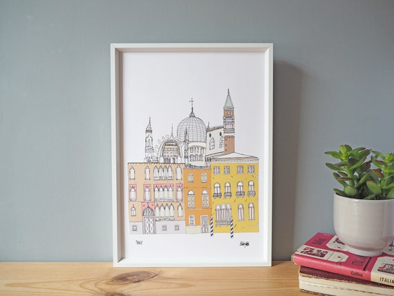 Venice Art Print A3 - Venice Landmarks