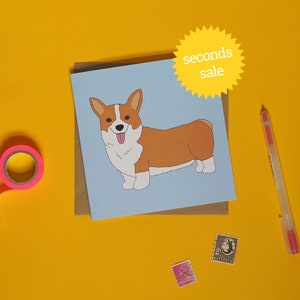 セカンドセール - コーギーカード - 犬カード - コーギーギフト - バースデーカード