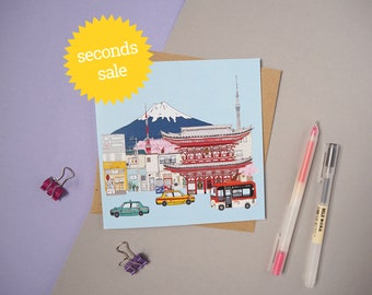 SECONDS SALE - Tokyo Skyline Greetings Card