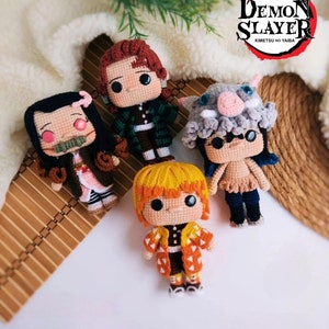 Demon Slayer Crochet Patterns Bundle 4in1 - kimetsu No Yaiba, Anime DIY Tutorial, Anime Crochet Doll, Killer Squad Amigurumi, English PDF