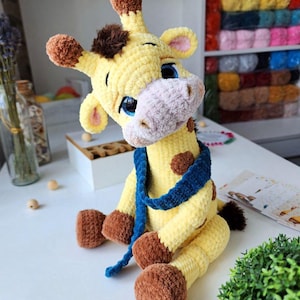 Cuddle Size Amigurumi Giraffe, Giraffe Crochet Pattern Cute, Wildanimals Amigurumi, Floppy Giraffe Crochet Pattern, Arugurami Patterns PDF