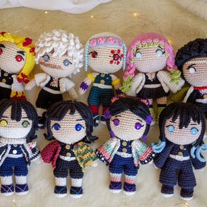 Crochet pattern Demon Slayer 9in1 Bundle Pdf Patterns Anime-Inspired Creations, HASHIRAS, English PDF Instant Download image 2