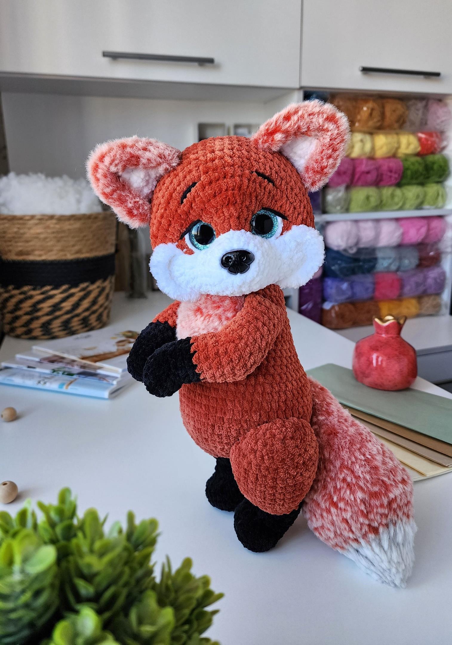 Fox Cute Crochet Pattern, Easy Amigurumi Crochet Pattern, Fox Stuffed Plush Pattern, PDF Crochet Pattern, Digital Download, Cute Crochet