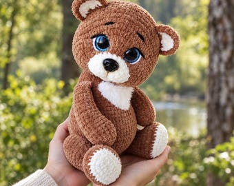 Teddy Bear Crochet Pattern, Bear Crochet Pattern, Amigurumi Teddy Bear Pattern, Bear Crochet Toy, Pattern In English