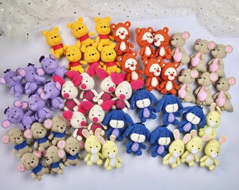 Patrón de crochet 8 en 1 - Paquete de Winnie the POOH y sus amigos - Patrón de crochet en PDF - Descarga instantánea