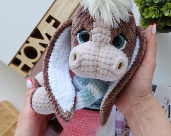 Donkey Amigurumi Crochet Pattern Crochet Animals DIY toys Stuffed animals and plushies English and German