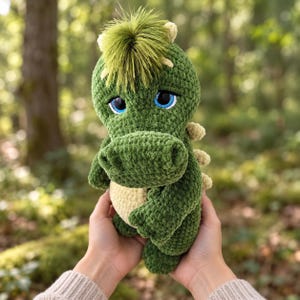 Crocodile plush crochet no sew pattern Amigurumi alligator for the Christmas gift or other holidays souvenir Amigurumi tutorial PDF EN GR
