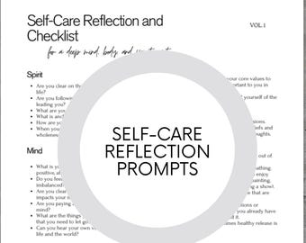 Self-Care Reflection Prompts (Letter/A4)