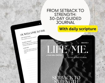 30-Day Guided Healing Journal: Daily Scriptures, Self-Reflection (Printable PDF)