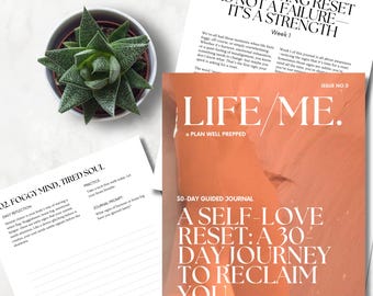 Self-Love Guided Journal: 30-Day Personal Growth & Healing (Printable PDF)