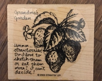 Stampin' Up Wood Mounted Rubber Stamp