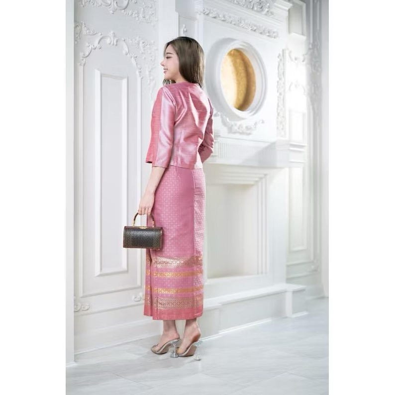 Thailand Beige Short Dress. main image 1