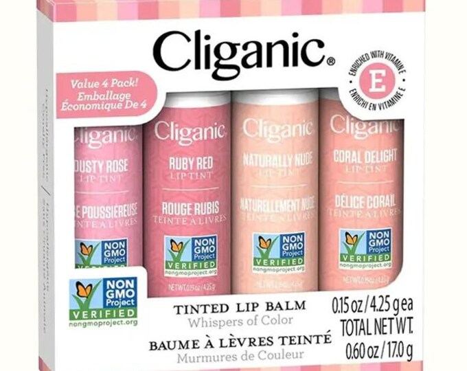 Organic Lip Balm Set – 4-Piece Collection