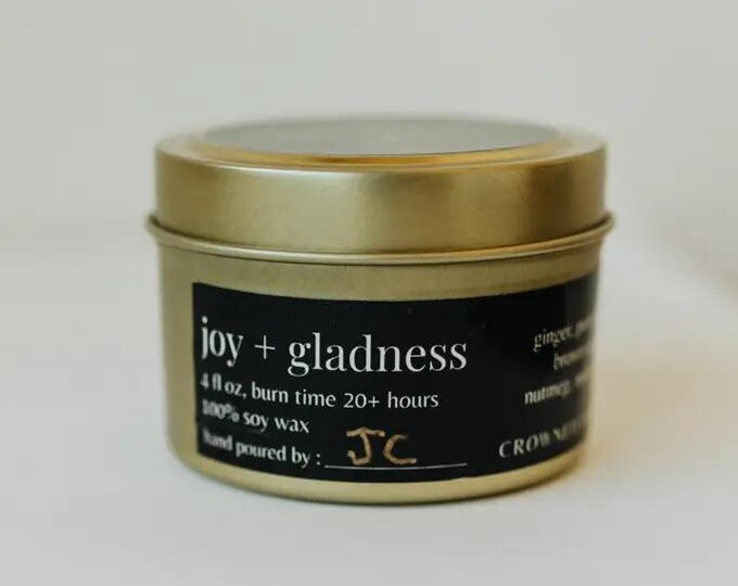 Pumpkin & Spice Hand-Poured Soy Candle – 4 oz.