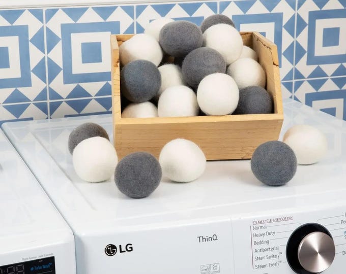 Set of 6 Organic Wool Dryer Balls