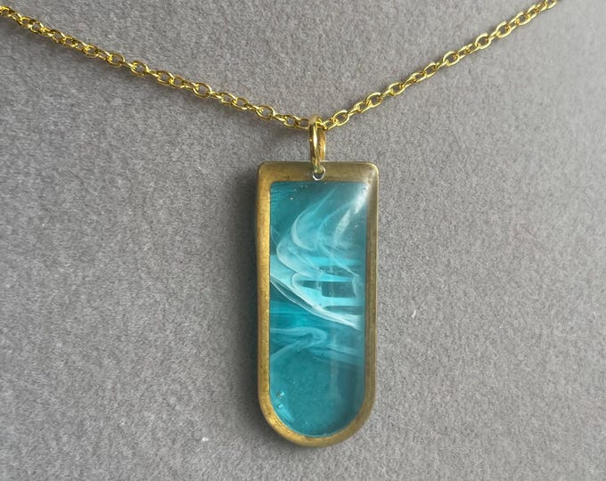 Slices of light ocean Pendant