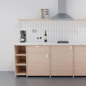 Modular Kitchen Plans, Simple DIY, PDF drawing, Kitchen plans, Modular furniture, Wood working furniture project