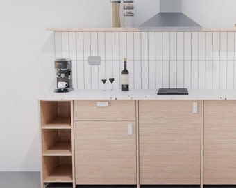 Modular Kitchen Plans, Simple DIY, PDF drawing, Kitchen plans, Modular furniture, Wood working furniture project