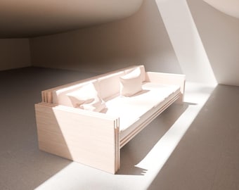 DIY Modern Plywood Daybed Plans, Italian Design (PDF)