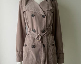 Light Khaki Brown Double Breasted Trenchcoat S / M