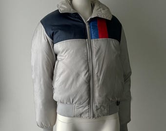 Vintage Down Puffer Retro Ski Bomber Jacket