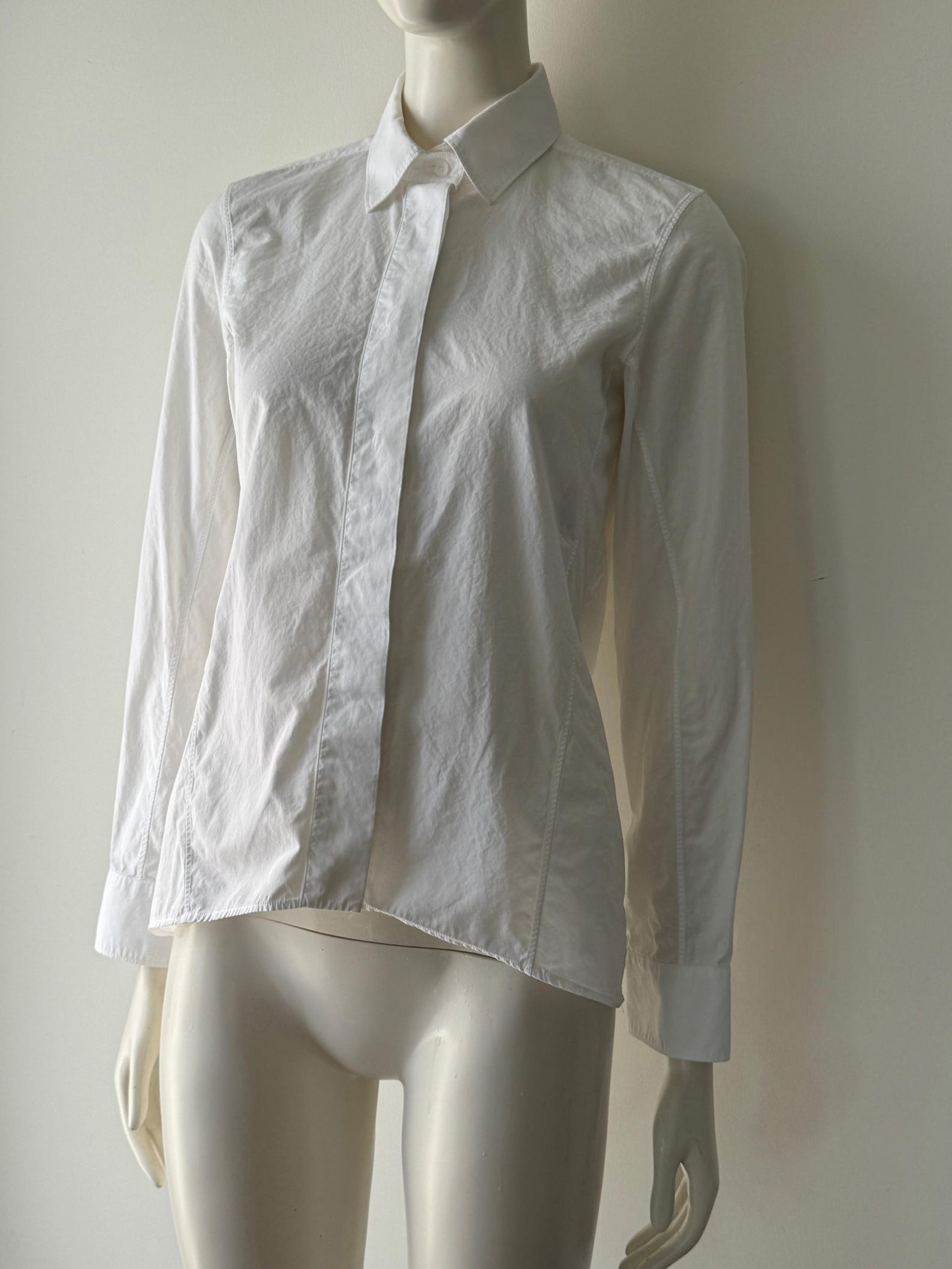 Jil Sander White Cotton Button up Shirt EU 34 / XS / S - Etsy