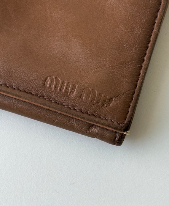 小物 Archive miu miu leather wallet Braun Archive miu miu leather wallet Braun
