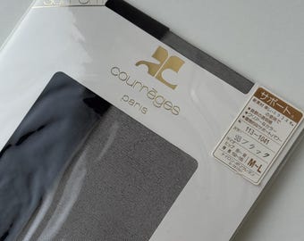 Courrèges Sheer Black Tights fits XS-M